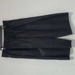 Banana Republic vegan leather wide leg culottes size 2P NWOT